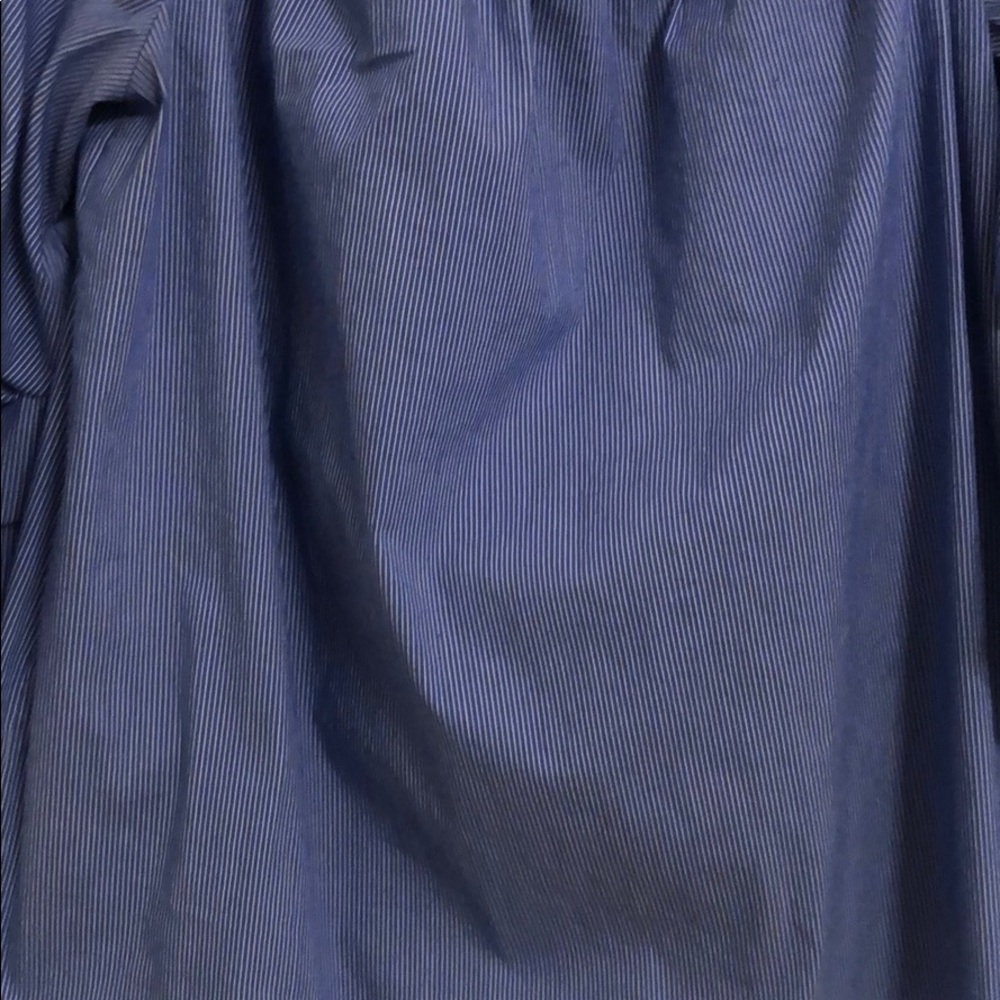 Blue and white striped top with puffed sleeves - Picture 2 of 6